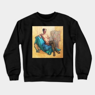 Black Stockings ~ oil painting Crewneck Sweatshirt